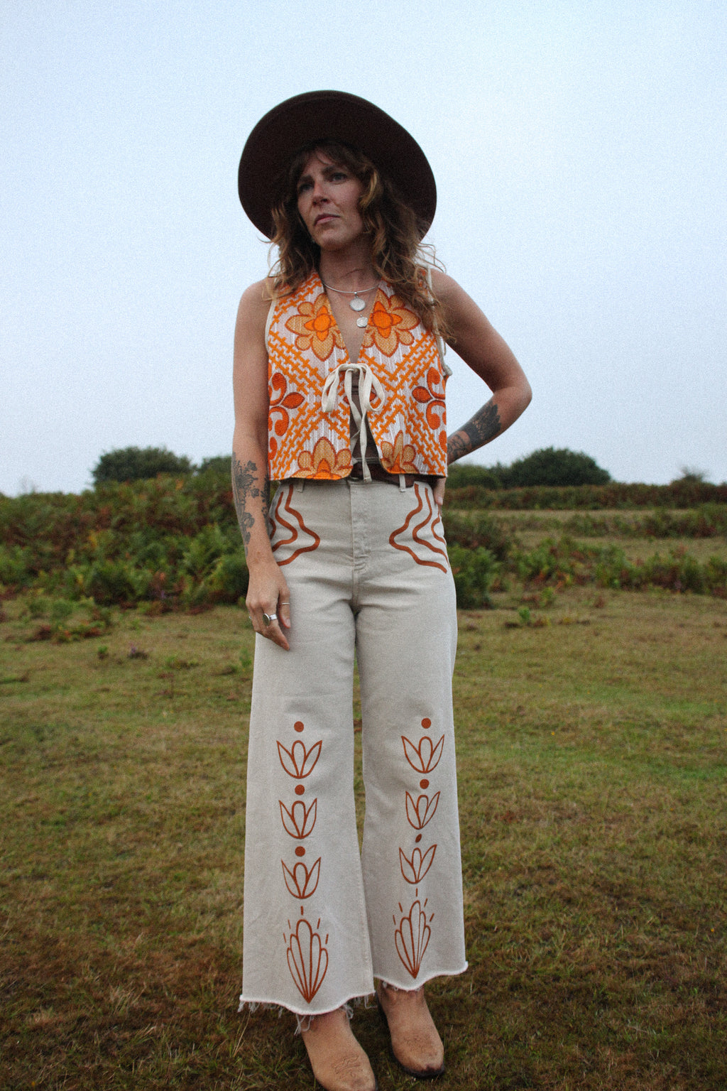 Boho 70's Fabric Waistcoat